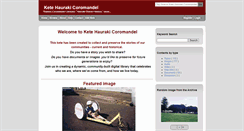 Desktop Screenshot of ketehaurakicoromandel.peoplesnetworknz.info